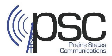 Logo of Prairie States Communications company.